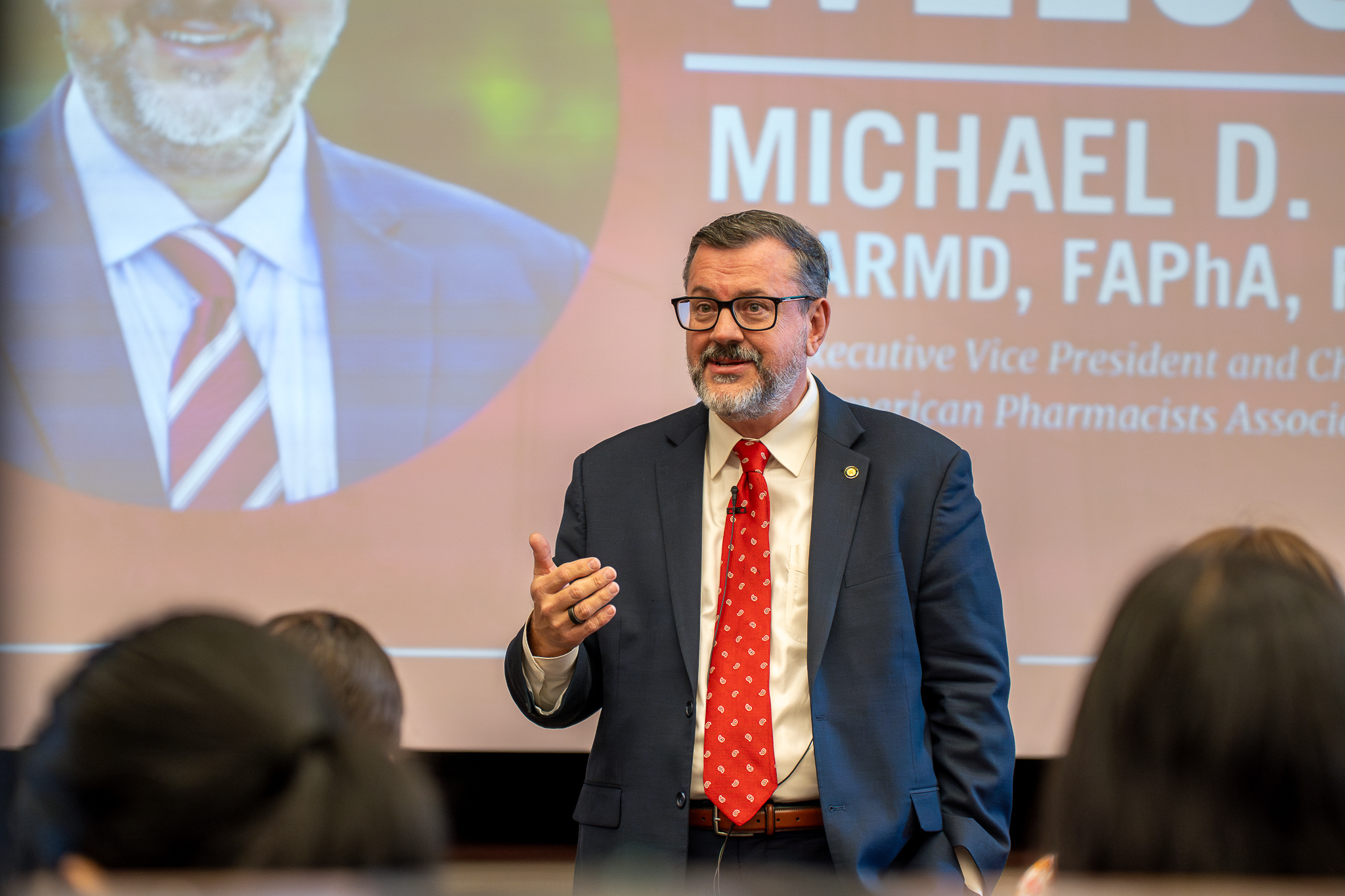 American Pharmacy Association’s CEO, Dr. Michael Hogue, Visits College of Pharmacy